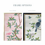 frame options for botanical chinoiserie wall art prints