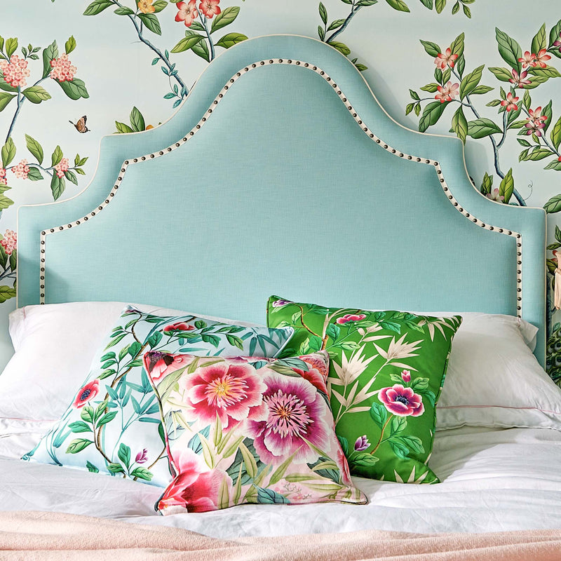 Marsha Fabric.  Botanical pattern.  Colourful.  Velvet or cotton.  Interior decor