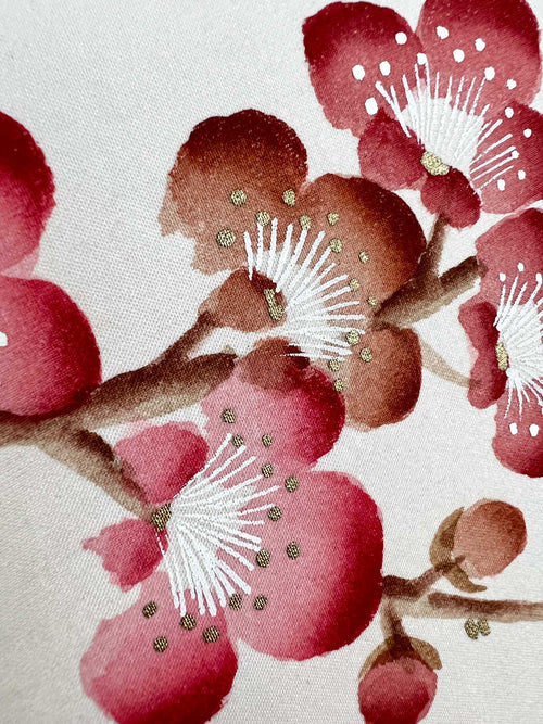 Set Of Two Cherry Blossom Silk - Original Painting