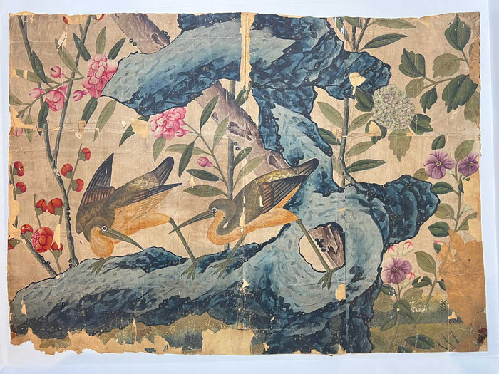archived chinoiserie wallpaper fragment from brighton pavilion