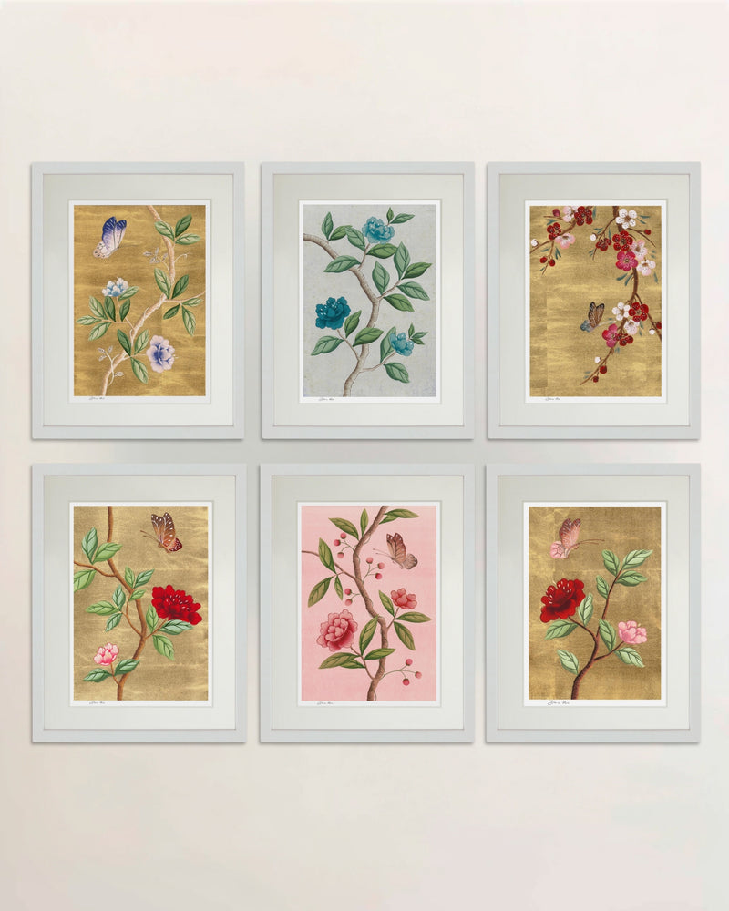 Set Of 6 Chinoiserie Wall Art