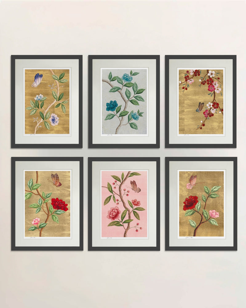 Set Of 6 Chinoiserie Wall Art