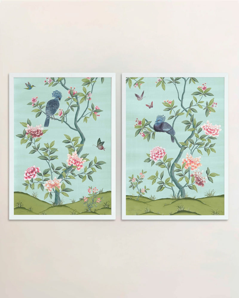 Faraway Land Wall Art Prints, Set of Two - Eden