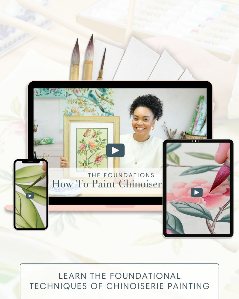 how to paint chinoiserie art online course on digital devices 