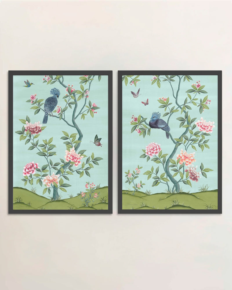 Faraway Land Wall Art Prints, Set of Two - Eden