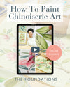 clips from diane hill's 'how to paint chinoiserie art' online course on digital device