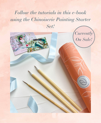 Learn how to paint Chinoiserie art DIY starter painting set includes chinese brushes and silk paper as well as how to paint chinoiserie art e-book learn to paint chinese wallpaper style art