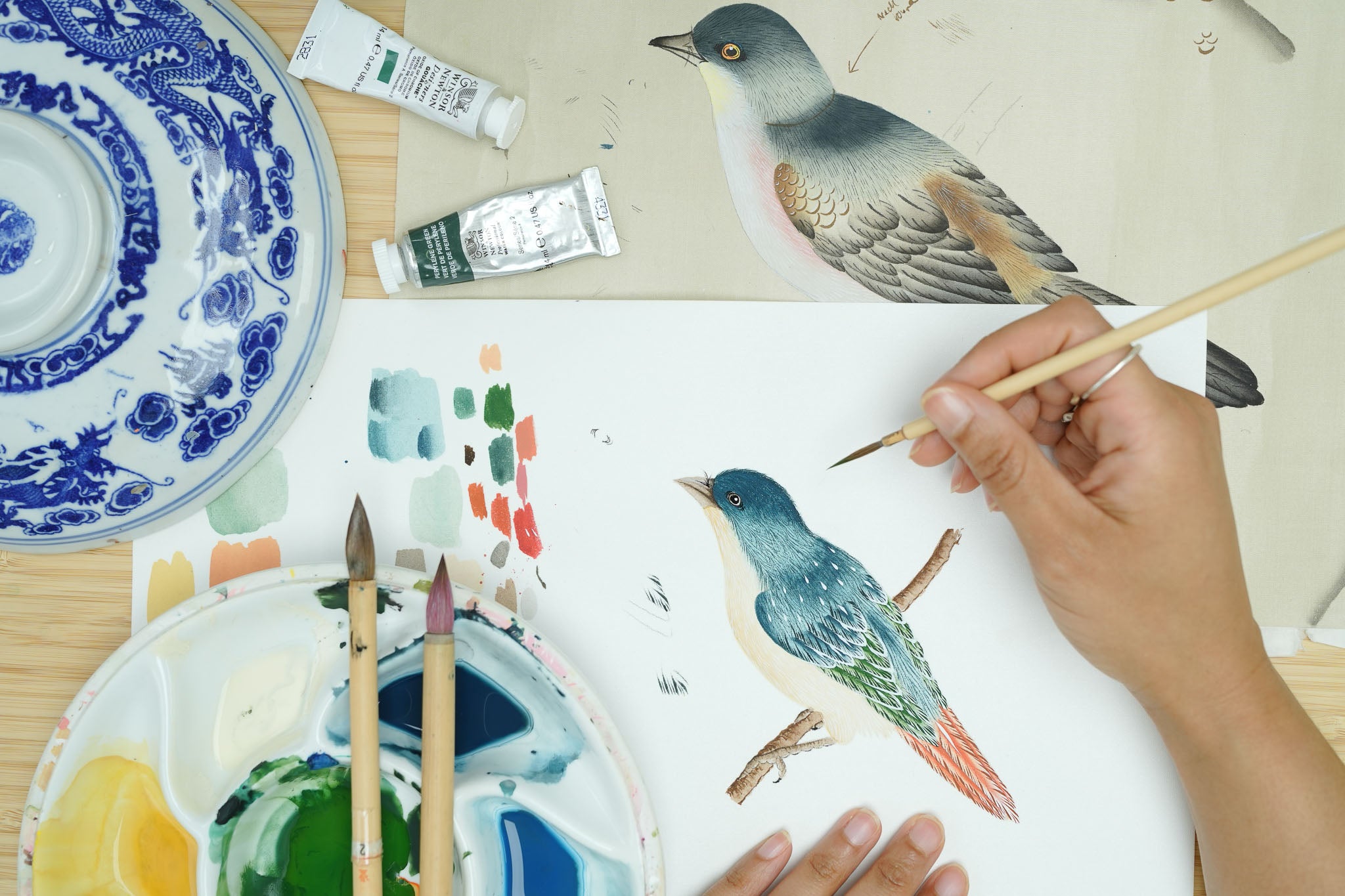 Paint A Chinoiserie Bird: Advanced Mini Course