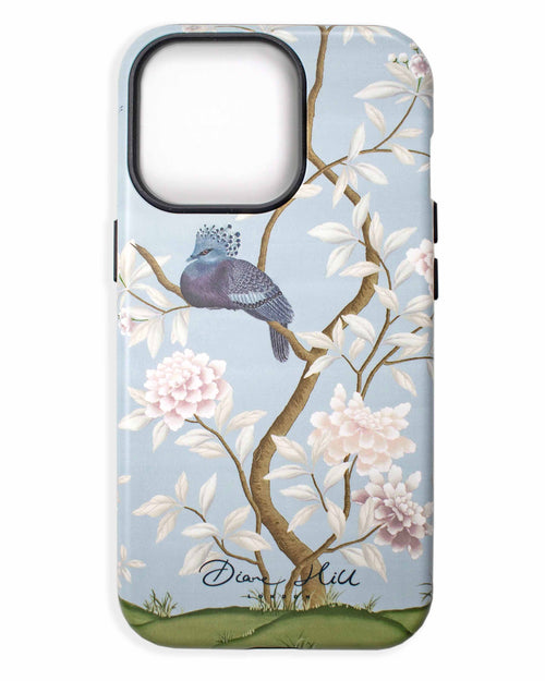 luxury vintage-style botanical chinoiserie phonecase with Diane Hill's 'Aurora' design