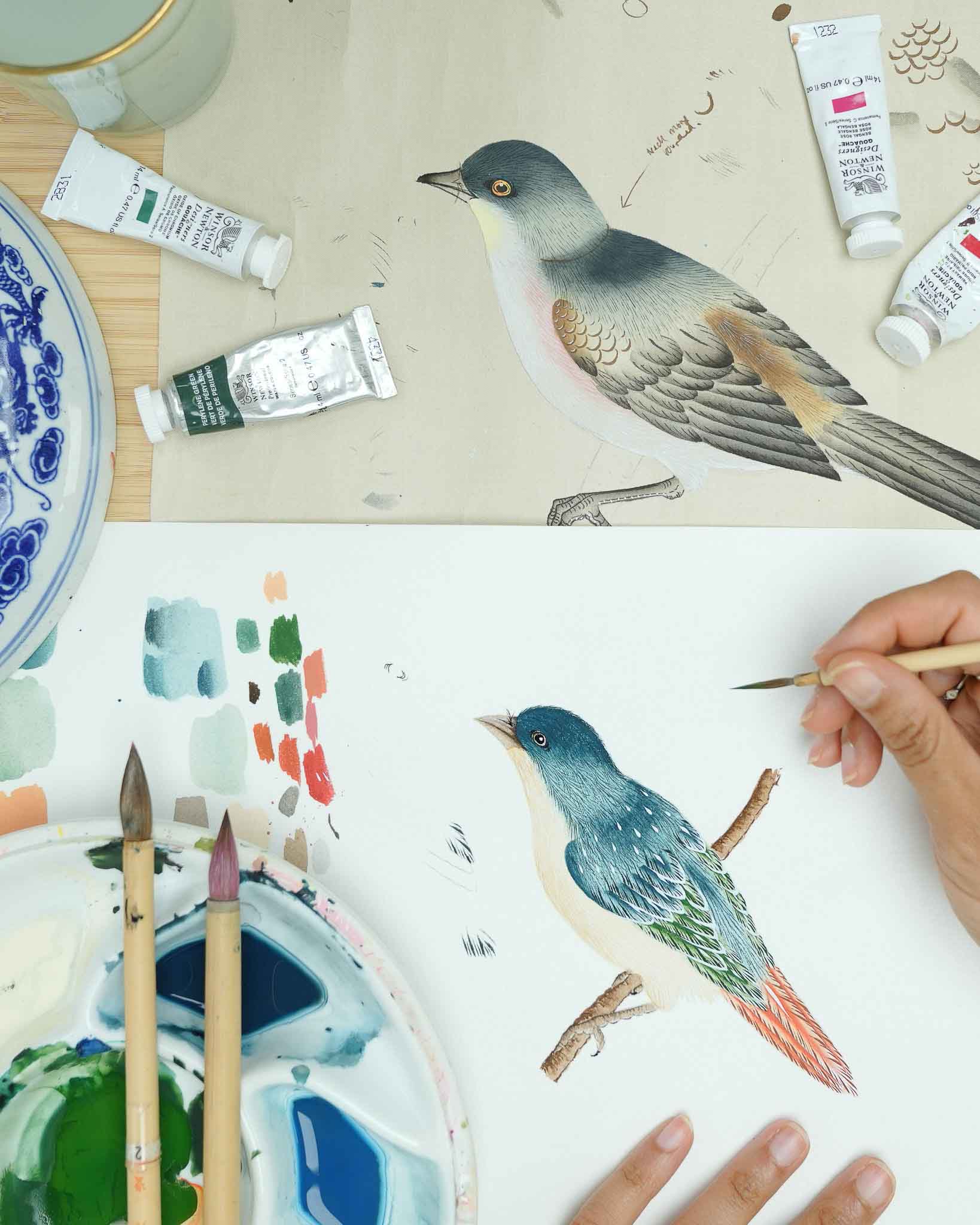 Paint A Chinoiserie Bird: Advanced Mini Course
