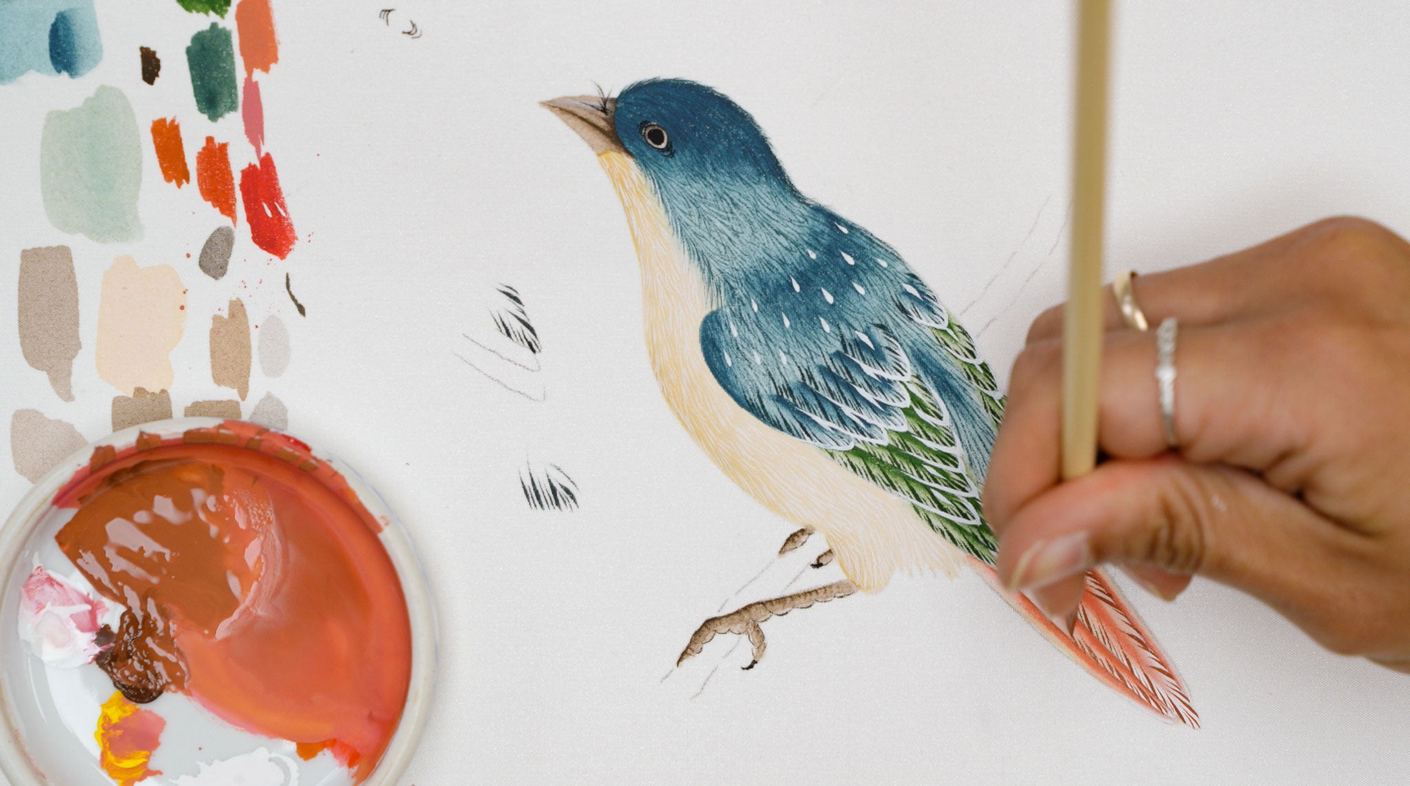 Paint A Chinoiserie Bird: Advanced Mini Course