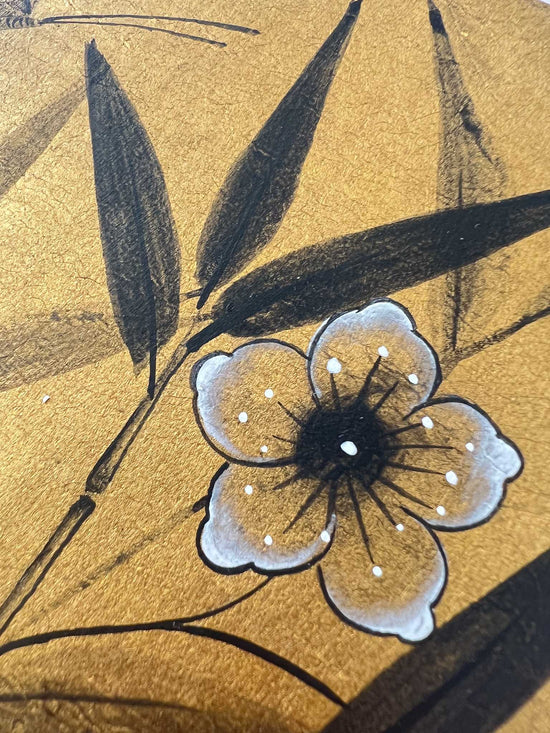 Antique Gold & Black Chinoiserie Original Painting - Diane Hill