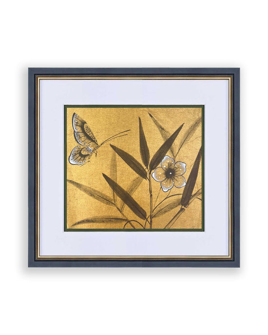Antique Gold & Black Chinoiserie Original Painting - Diane Hill