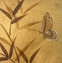 Antique Gold & Umber Chinoiserie Original Painting - Diane Hill