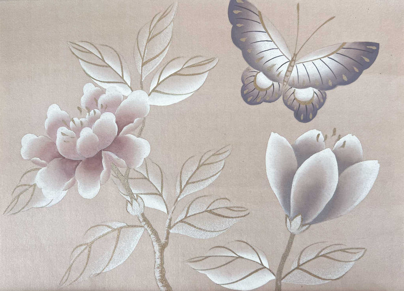 Ballet Pink Chinoiserie Original Painting - Diane Hill