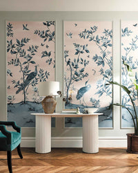 Florence Wallpaper - Powder/China Blue - Diane Hill
