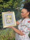 Gold Dahlia Original Painting - Diane Hill
