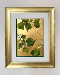Gold Delicate Foliage Original Painting - Diane Hill