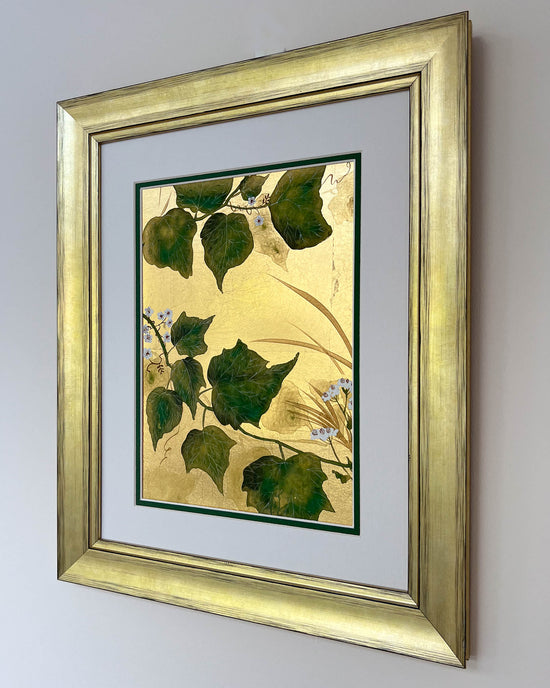 Gold Delicate Foliage Original Painting - Diane Hill