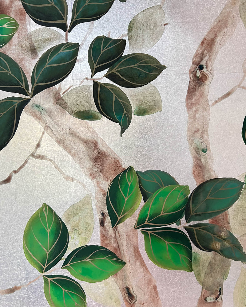 Gold Twining Vines Original Painting - Diane Hill