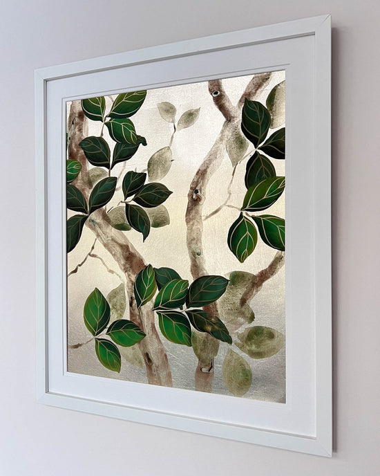 Gold Twining Vines Original Painting - Diane Hill