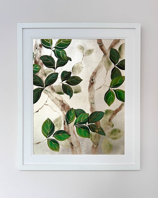Gold Twining Vines Original Painting - Diane Hill