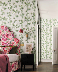 Isabella Wallpaper - Porcelain/Bamboo - Diane Hill