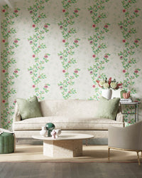 Lady Alford wallpaper - Fig Blossom/Magenta - Diane Hill