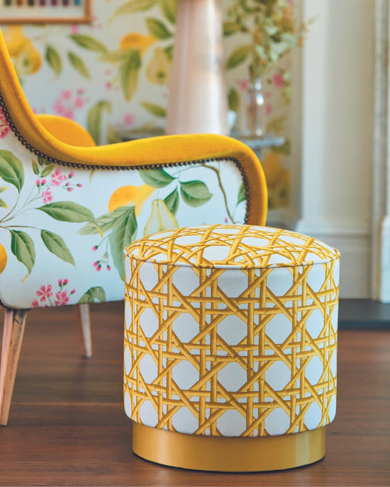 Lovelace Cotton Fabric - Honey/Paper Lantern - Diane Hill