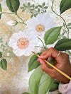 Lush Blooms And Butterflies (B) Original Painting - Diane Hill