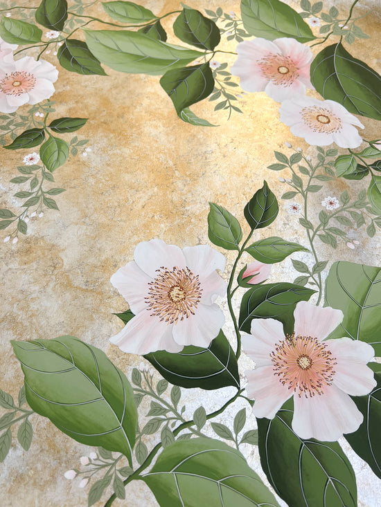Lush Blooms And Butterflies (B) Original Painting - Diane Hill