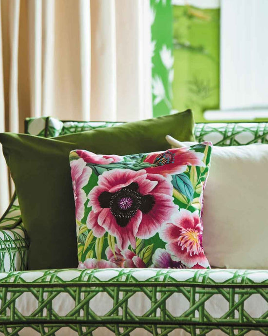 Marsha Velvet Fabric - Apple/Peony/Magenta - Diane Hill