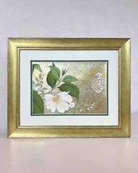 Mottled Dog Rose And Butterfly Original Painting - Diane Hill