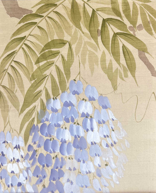 Periwinkle Wisteria Original Painting - Diane Hill