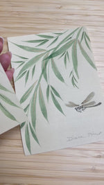 Video of Diane Hill painting her original chinoiserie piece 'Dragonfly And Foliage (B)'