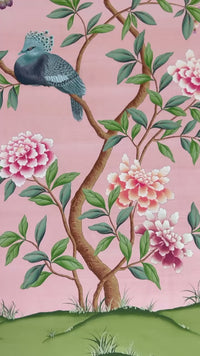 3 luxury chinoiserie phone cases with vintage-style botanical designs featuring birds flowers and trees