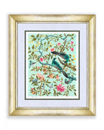Gold Framed Georgian Chinoiserie Bird Painting, Chinoiserie Room Ideas