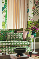 Lovelace Fabric; Geometric Trellis pattern, Cushions, curtains, Dining Room