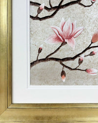 Silver Leaf Mottled Magnolia Original Painting