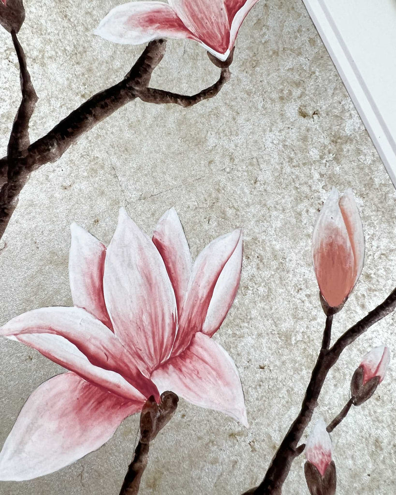 Silver Leaf Mottled Magnolia Original Painting