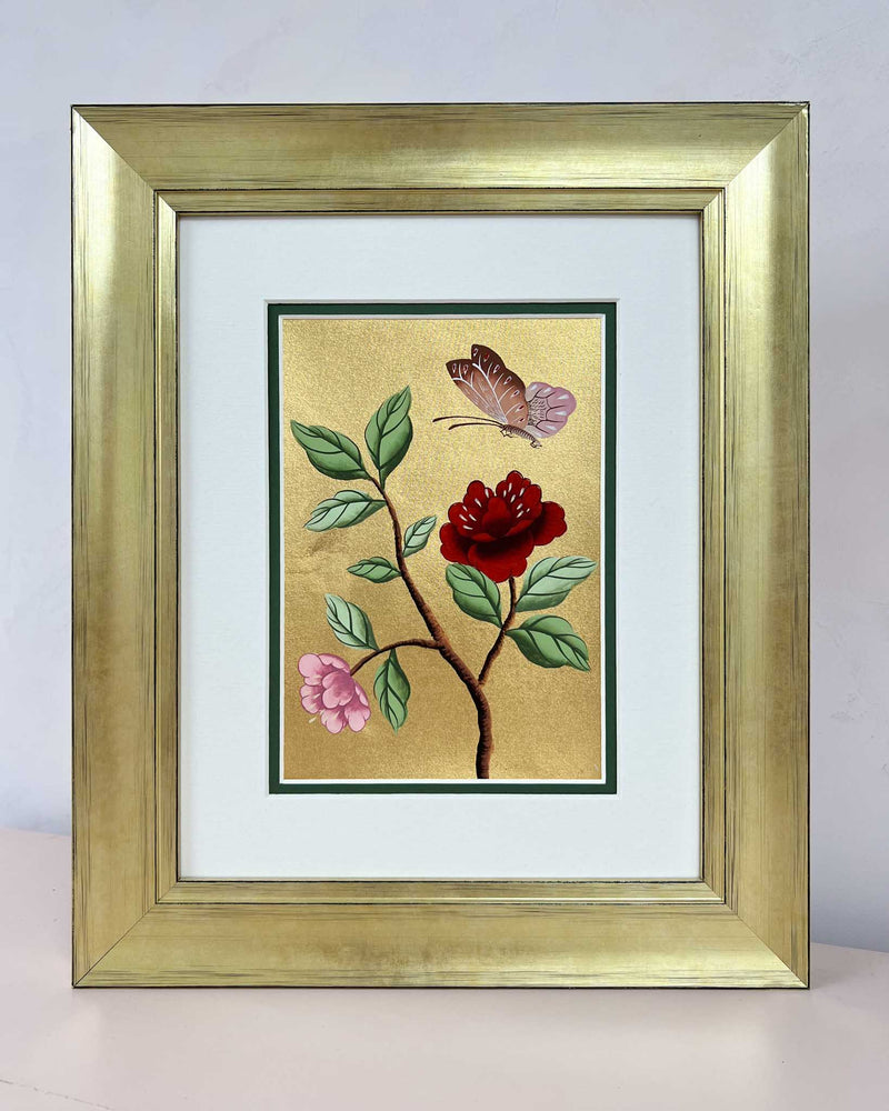 Gold And Red Chinoiserie - Mini (A) Original Painting