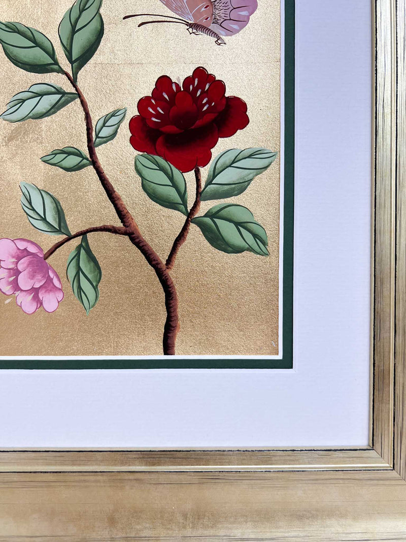 Gold And Red Chinoiserie - Mini (A) Original Painting