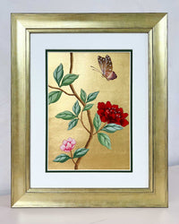 Gold And Red Chinoiserie Original Painting