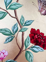 Gold And Red Chinoiserie Original Painting