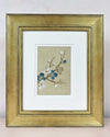 Set Of Two Cherry Tree Blue Original Painting