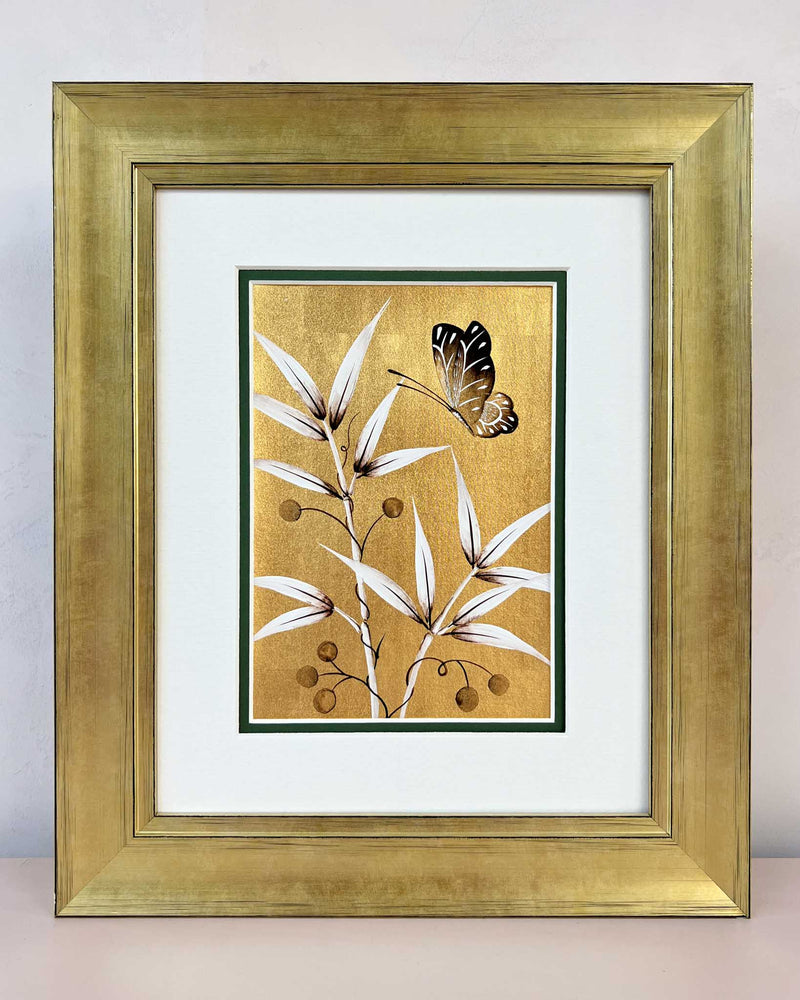 Gold And Umber Bamboo (B) Original Painting