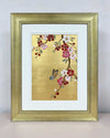 Cherry tree on gilded silk - Diane Hill