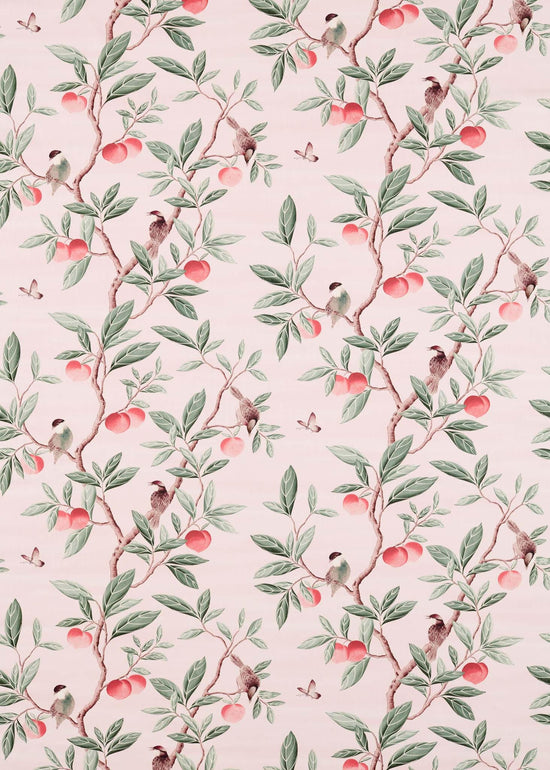 Ella Cotton Linen Fabric - Powder/Sage/Peach - Diane Hill