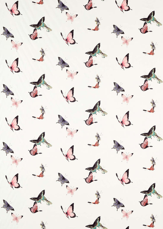 Emmeline Linen Fabric - Chalk/Rose/Sky - Diane Hill