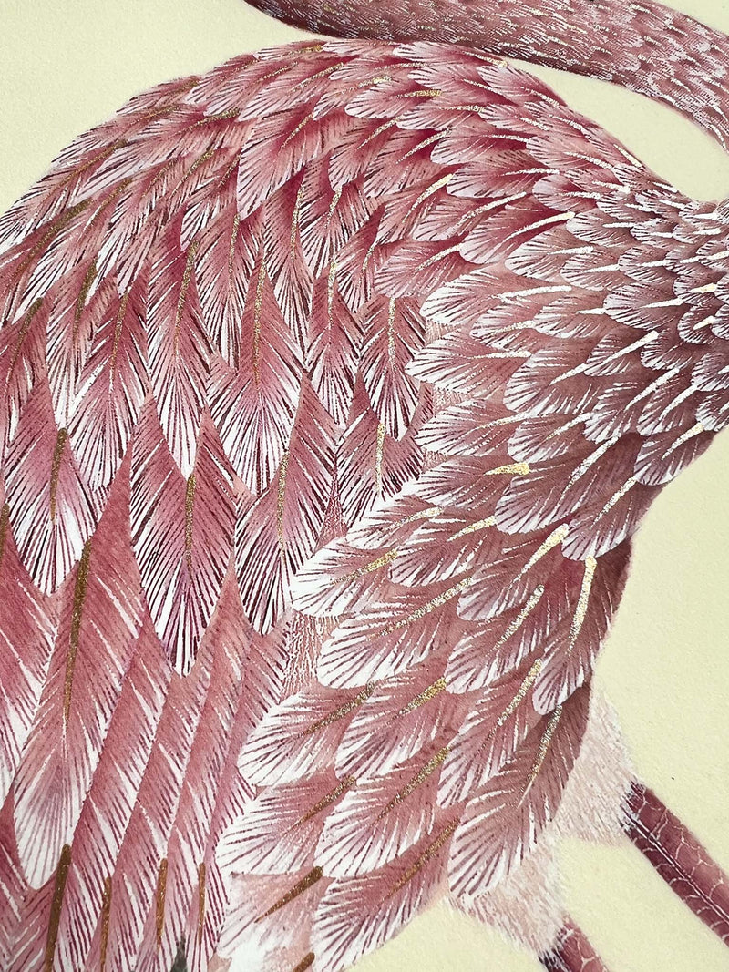 Flamingo Embellished Art Print - Diane Hill